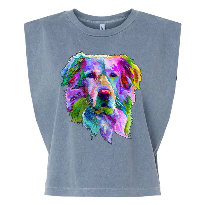 Colorful Golden Retriever Garment-Dyed Women's Muscle Tee