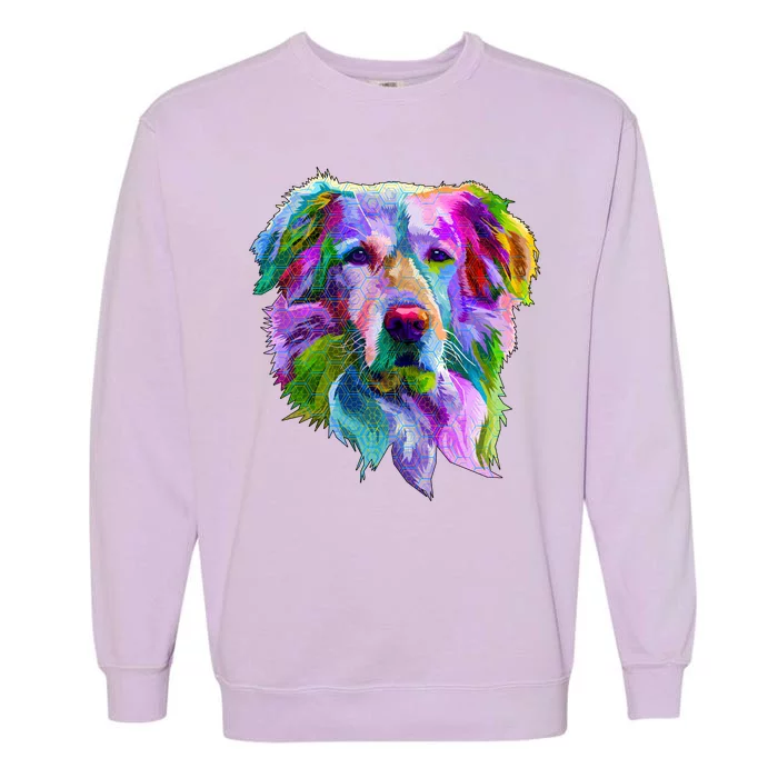 Colorful Golden Retriever Garment-Dyed Sweatshirt