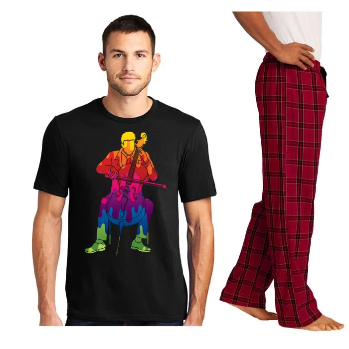 Colorful Guy Playing The Cello Pajama Set