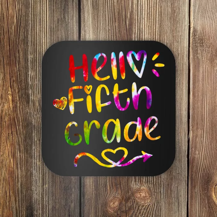 Colorful Hello Fifth Grade Coaster