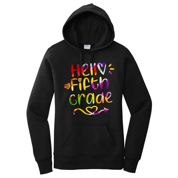 Colorful Hello Fifth Grade Women's Pullover Hoodie