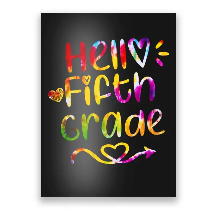 Colorful Hello Fifth Grade Poster