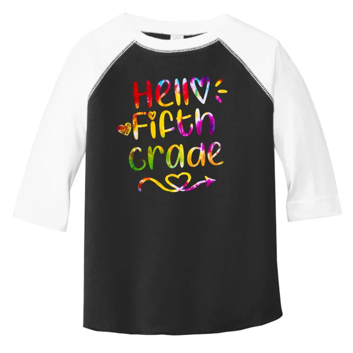 Colorful Hello Fifth Grade Toddler Fine Jersey T-Shirt