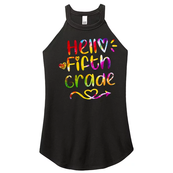 Colorful Hello Fifth Grade Women’s Perfect Tri Rocker Tank