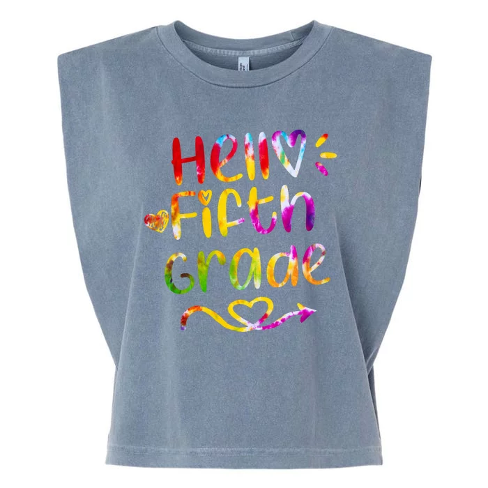 Colorful Hello Fifth Grade Garment-Dyed Women's Muscle Tee