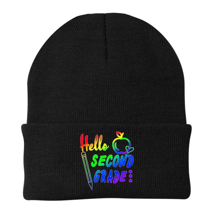 Colorful Hello Second Grade Knit Cap Winter Beanie