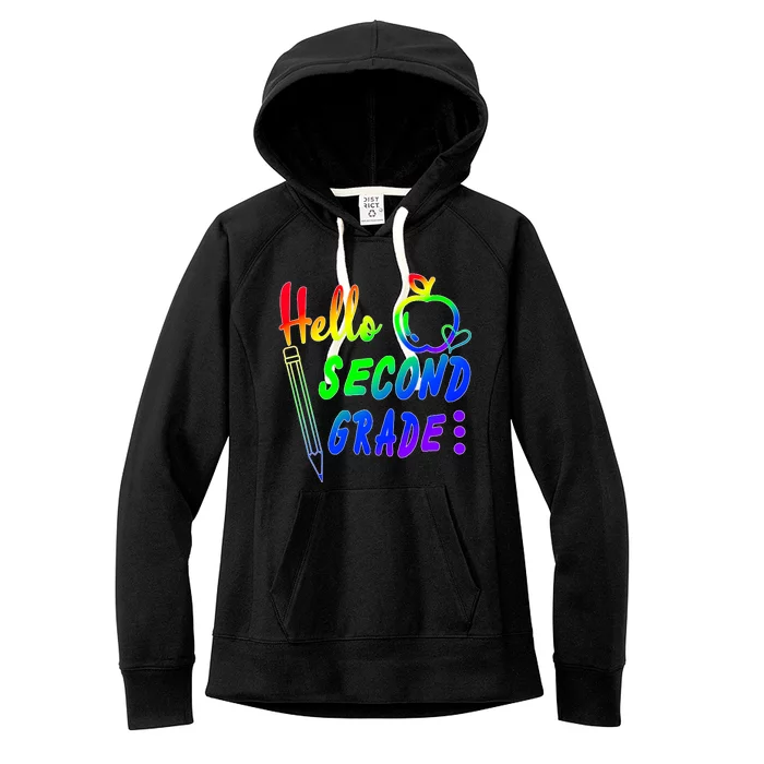 Colorful Hello Second Grade Women's Fleece Hoodie