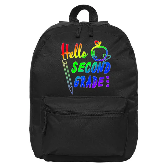 Colorful Hello Second Grade 16 in Basic Backpack