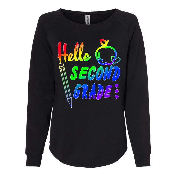 Colorful Hello Second Grade Womens California Wash Sweatshirt