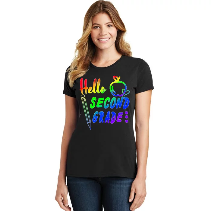 Colorful Hello Second Grade Women's T-Shirt