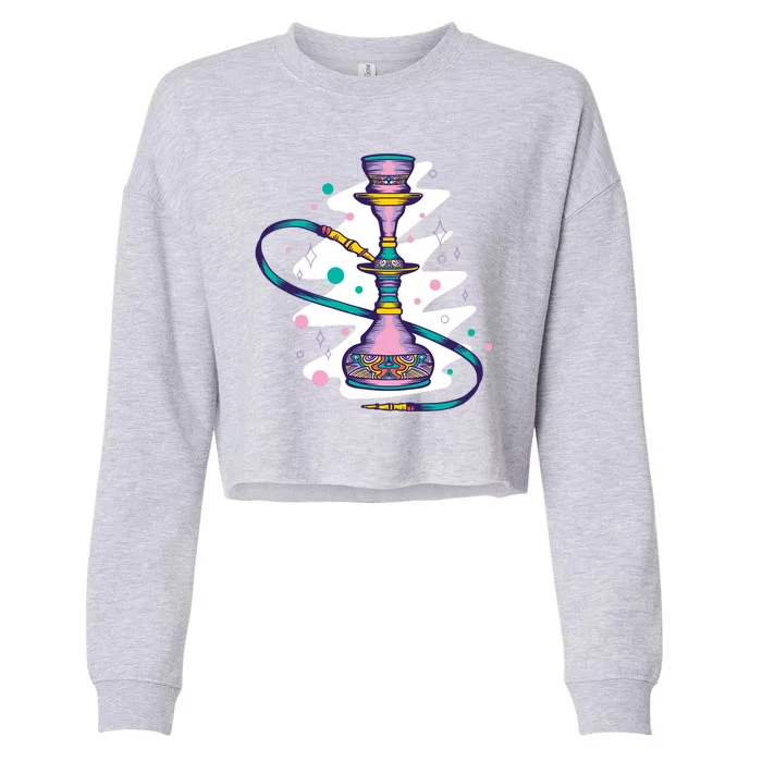 Colorful Hookah Cropped Pullover Crew