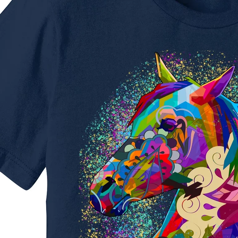 Colorful Horse Head Pattern Premium T-Shirt