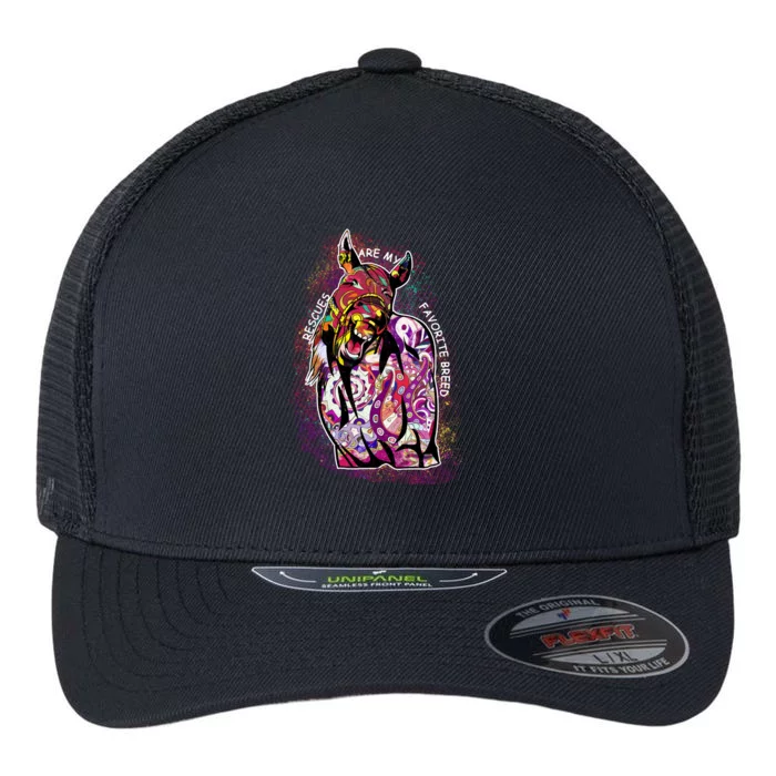 Colorful Horse Rescues Are My Favorite Breed Flexfit Unipanel Trucker Cap