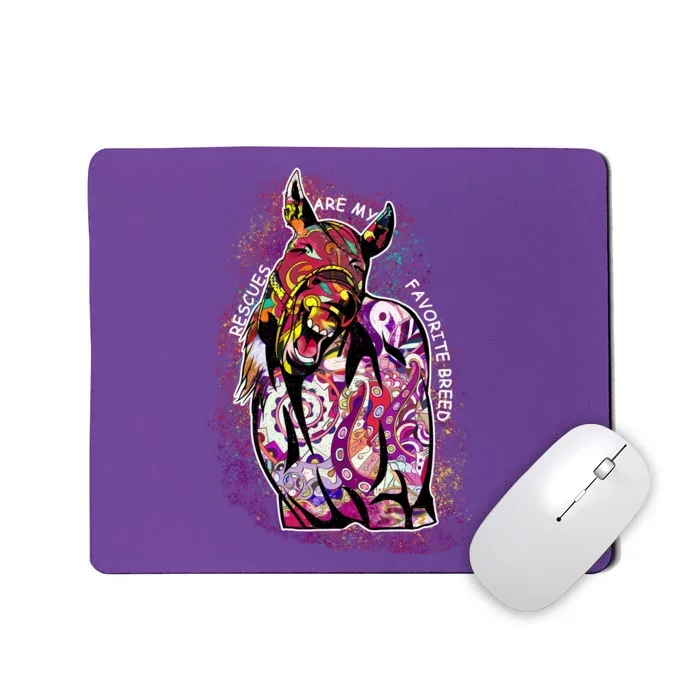 Colorful Horse Rescues Are My Favorite Breed Mousepad