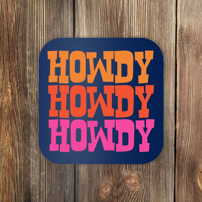 Colorful Howdy Retro Coaster