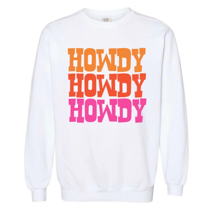 Colorful Howdy Retro Garment-Dyed Sweatshirt