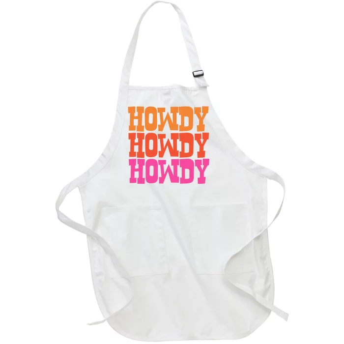 Colorful Howdy Retro Full-Length Apron With Pocket