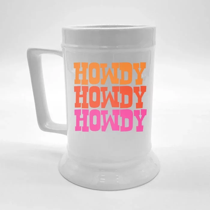 Colorful Howdy Retro Front & Back Beer Stein