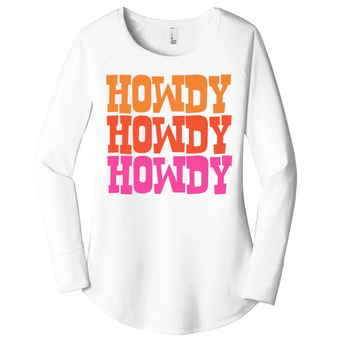 Colorful Howdy Retro Women's Perfect Tri Tunic Long Sleeve Shirt