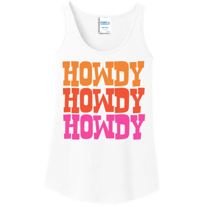 Colorful Howdy Retro Ladies Essential Tank