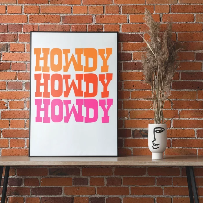 Colorful Howdy Retro Poster