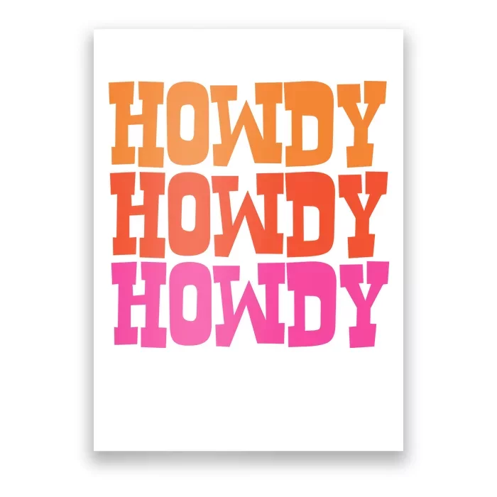 Colorful Howdy Retro Poster