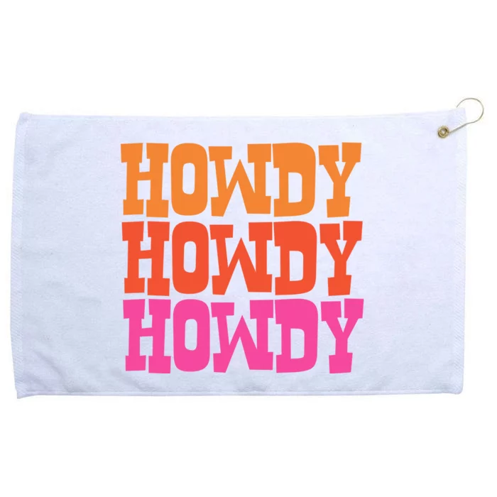 Colorful Howdy Retro Grommeted Golf Towel