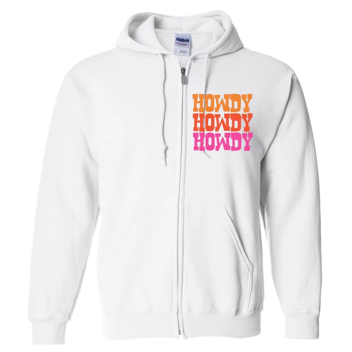 Colorful Howdy Retro Full Zip Hoodie