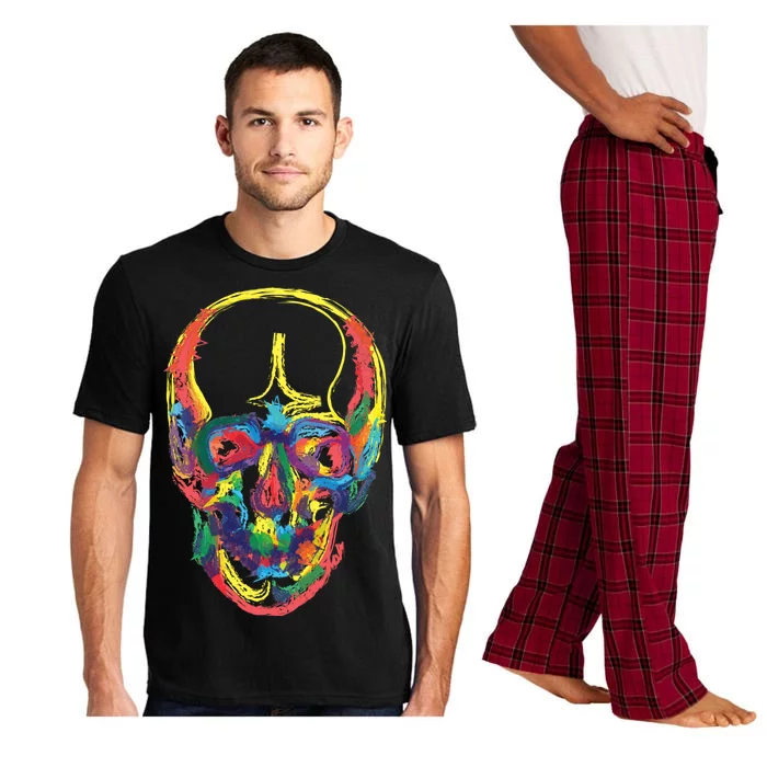 Colorful Human Splatter Skull Pajama Set