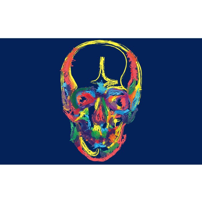 Colorful Human Splatter Skull Bumper Sticker