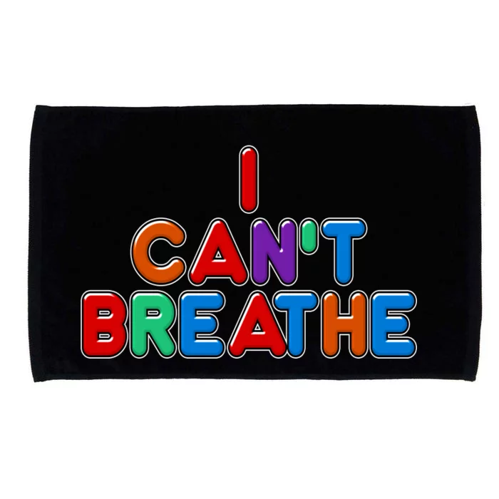 Colorful I Can't Breathe Protest Microfiber Hand Towel