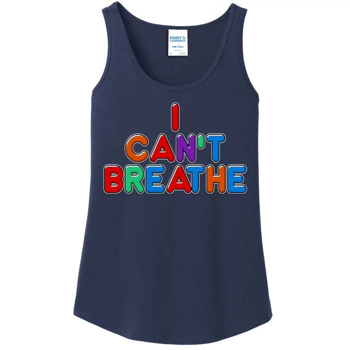 Colorful I Can't Breathe Protest Ladies Essential Tank