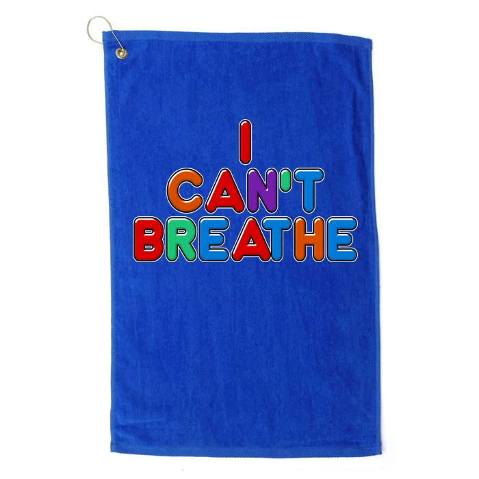 Colorful I Can't Breathe Protest Platinum Collection Golf Towel