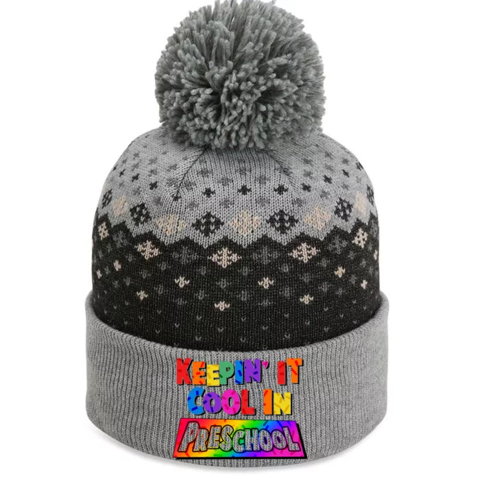 Colorful Keepin' It Cool In Preschool The Baniff Cuffed Pom Beanie