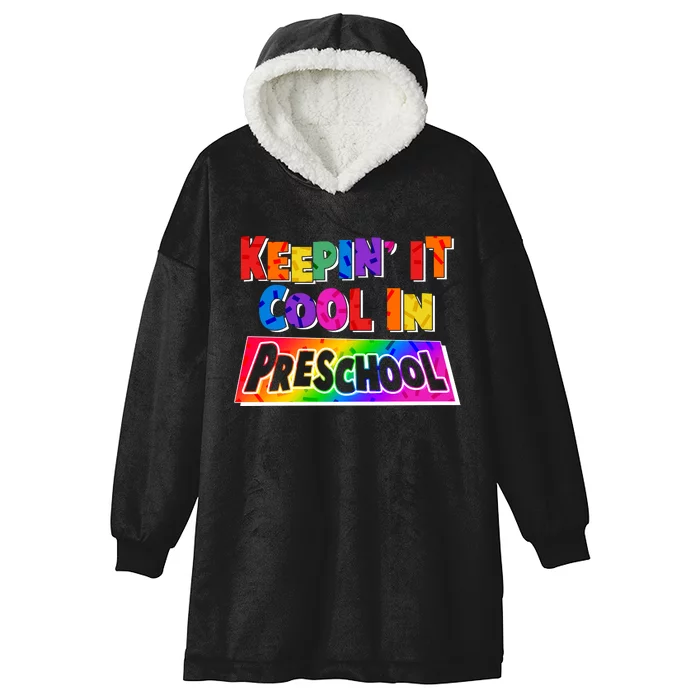 Colorful Keepin' It Cool In Preschool Hooded Wearable Blanket