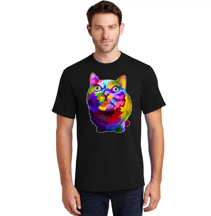 Colorful Kitten Nose Boop Tall T-Shirt