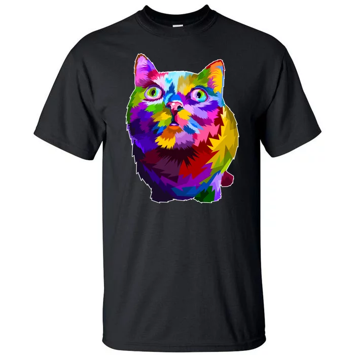 Colorful Kitten Nose Boop Tall T-Shirt