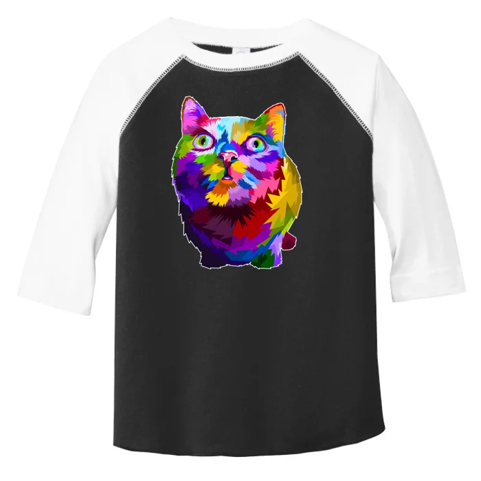 Colorful Kitten Nose Boop Toddler Fine Jersey T-Shirt