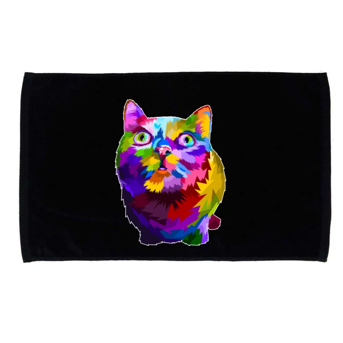 Colorful Kitten Nose Boop Microfiber Hand Towel