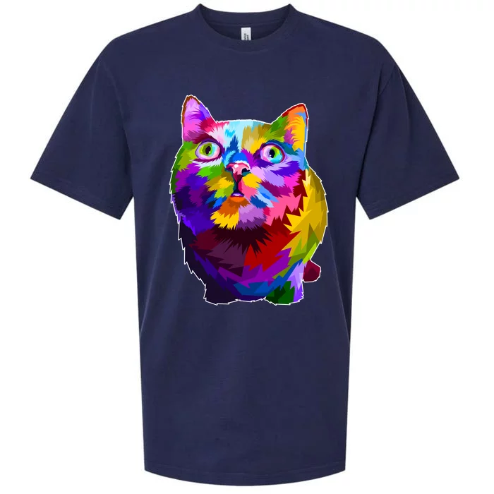 Colorful Kitten Nose Boop Sueded Cloud Jersey T-Shirt