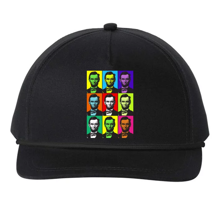 Colorful Lincoln Retro Portraits Snapback Five-Panel Rope Hat