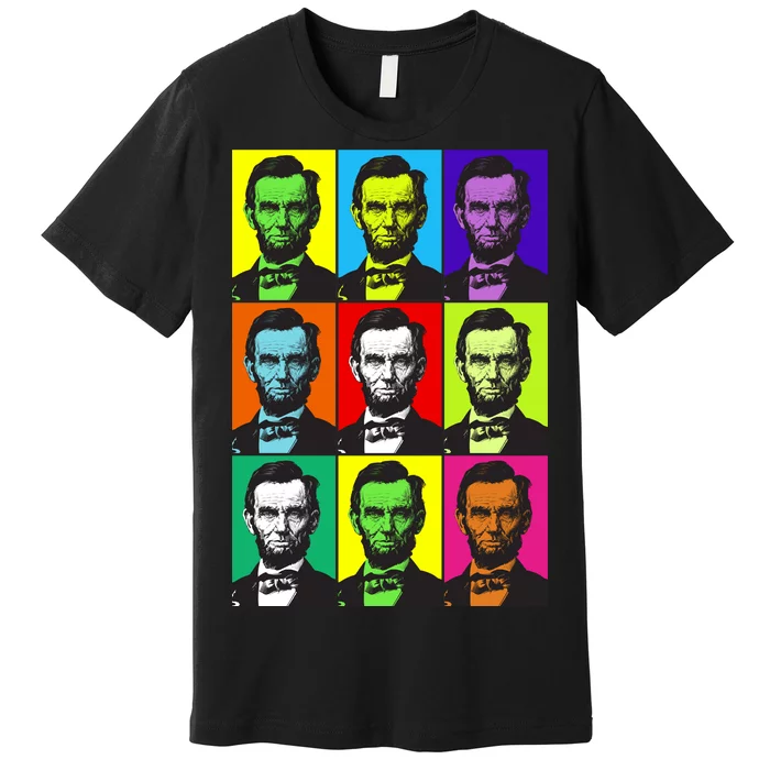 Colorful Lincoln Retro Portraits Premium T-Shirt