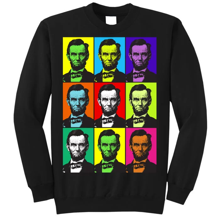 Colorful Lincoln Retro Portraits Tall Sweatshirt