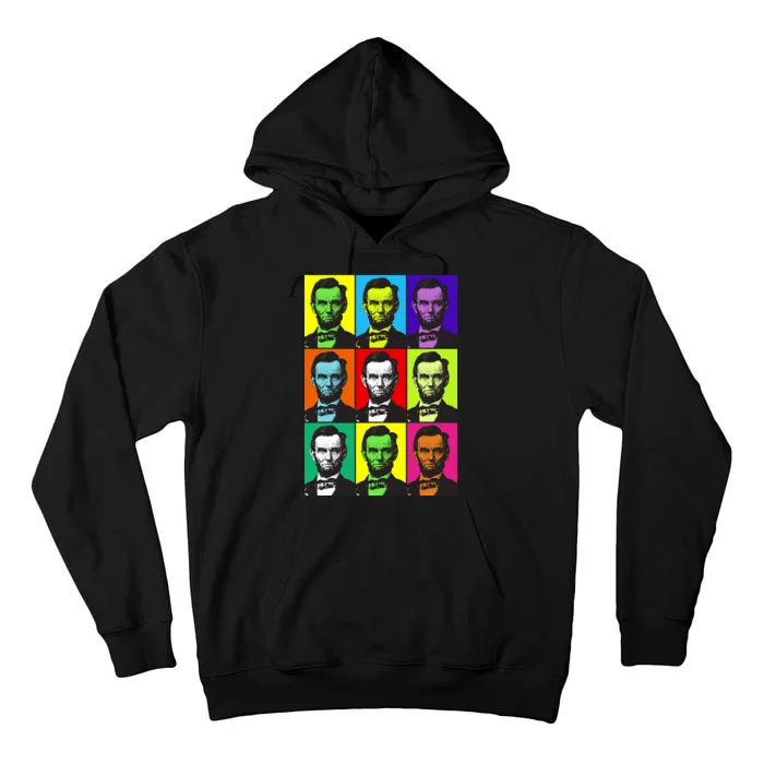 Colorful Lincoln Retro Portraits Tall Hoodie