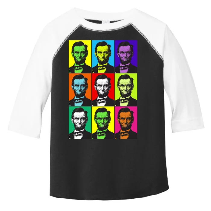 Colorful Lincoln Retro Portraits Toddler Fine Jersey T-Shirt