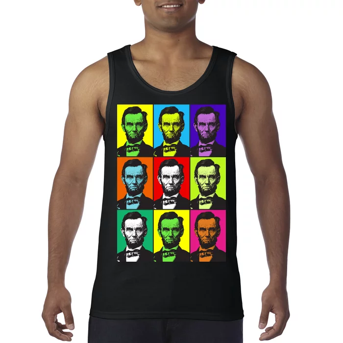 Colorful Lincoln Retro Portraits Tank Top