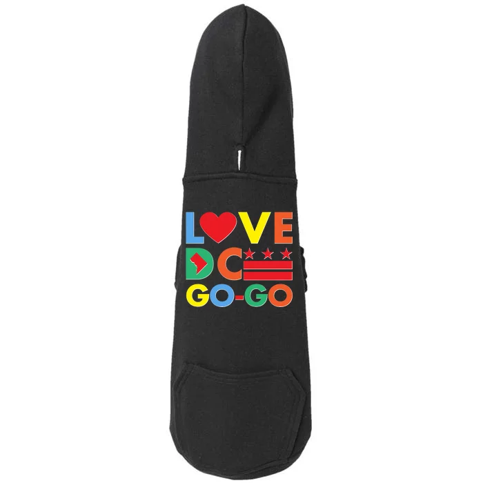 Colorful Love Heart DC Go-Go Washington D.C. Doggie 3-End Fleece Hoodie