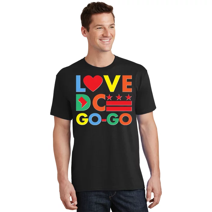 Colorful Love Heart DC Go-Go Washington D.C. T-Shirt