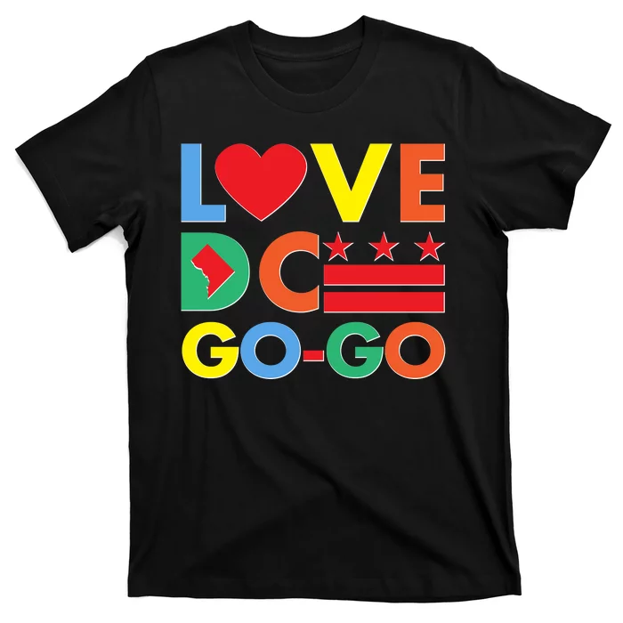 Colorful Love Heart DC Go-Go Washington D.C. T-Shirt