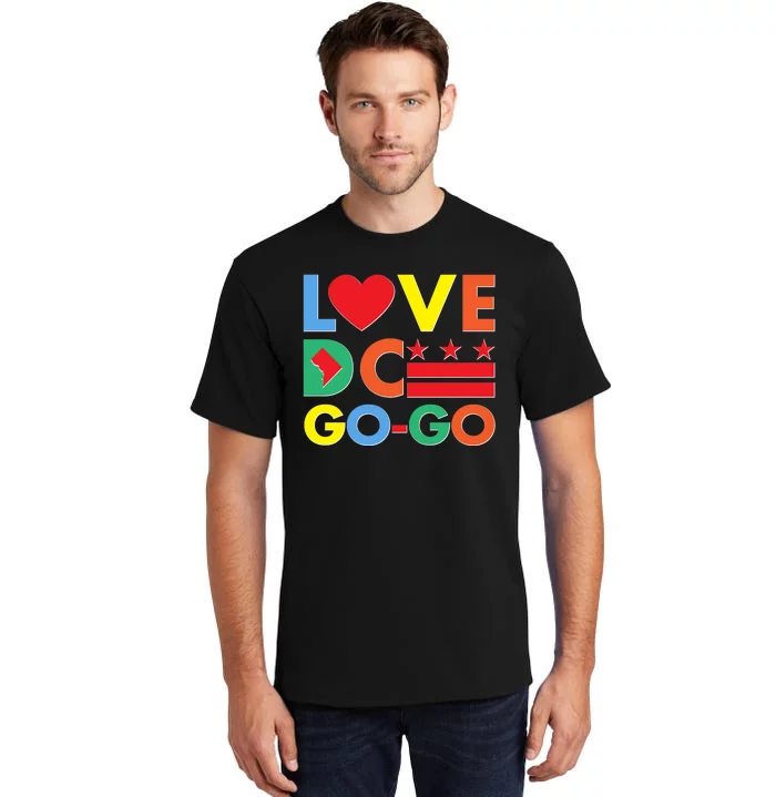 Colorful Love Heart DC Go-Go Washington D.C. Tall T-Shirt